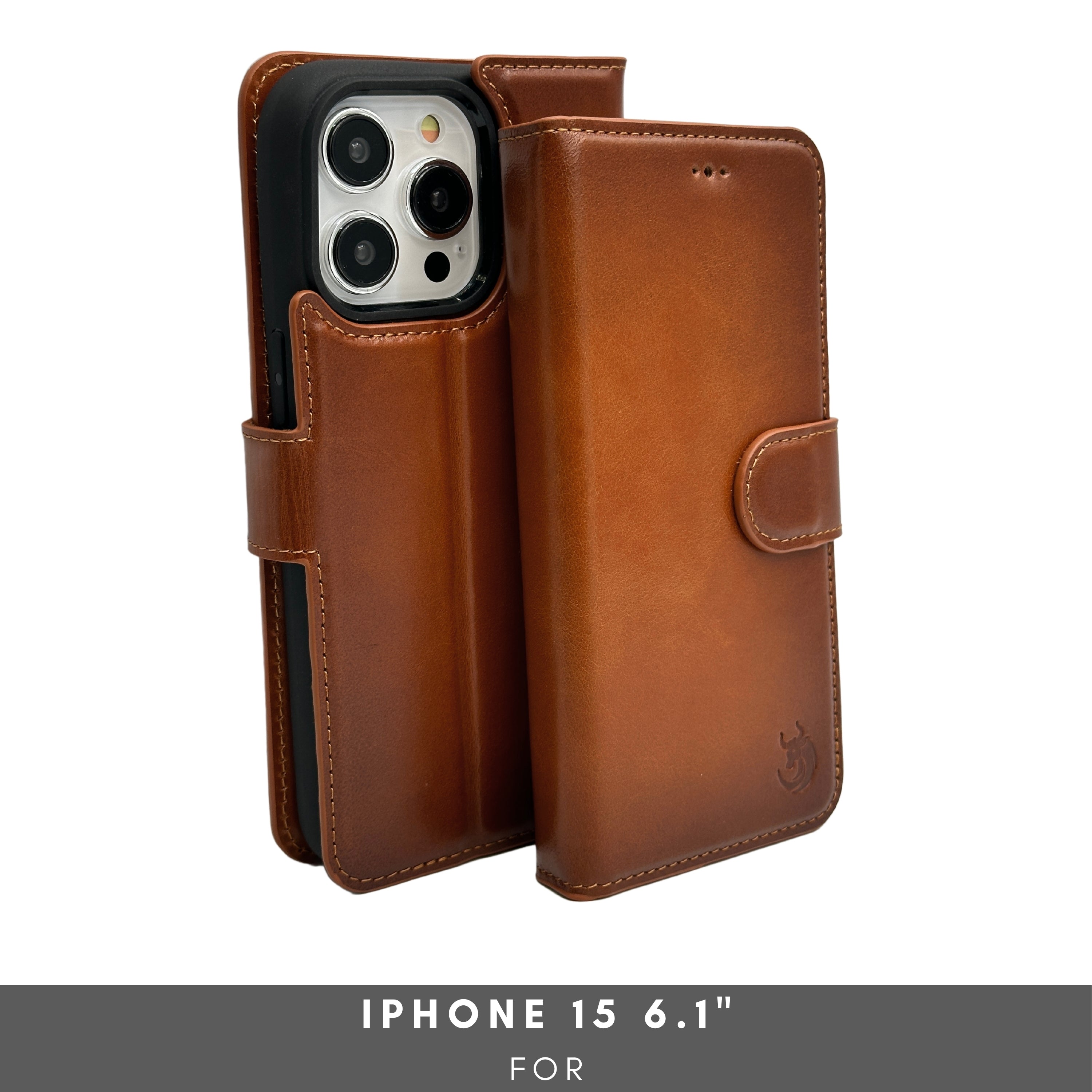 Vegas Premium Leather iPhone 15 Wallet Case with MagSafe | Detachable RFID Blocking Luxury Wallet-1
