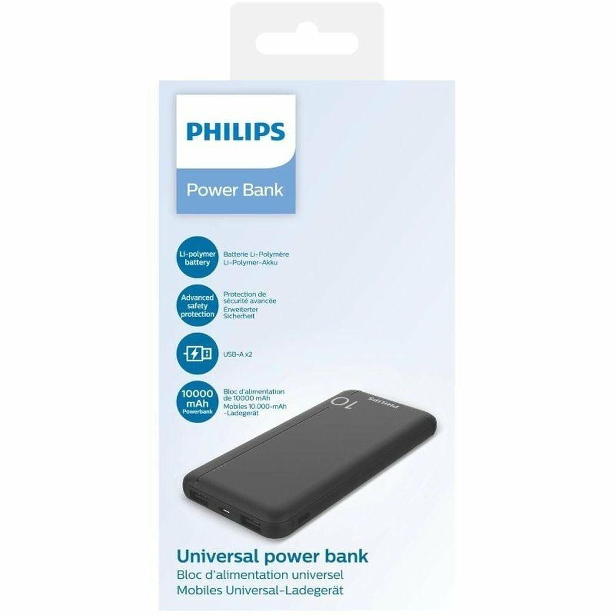 Powerbank Philips DLP1810NB/62 Black 10000 mAh-1