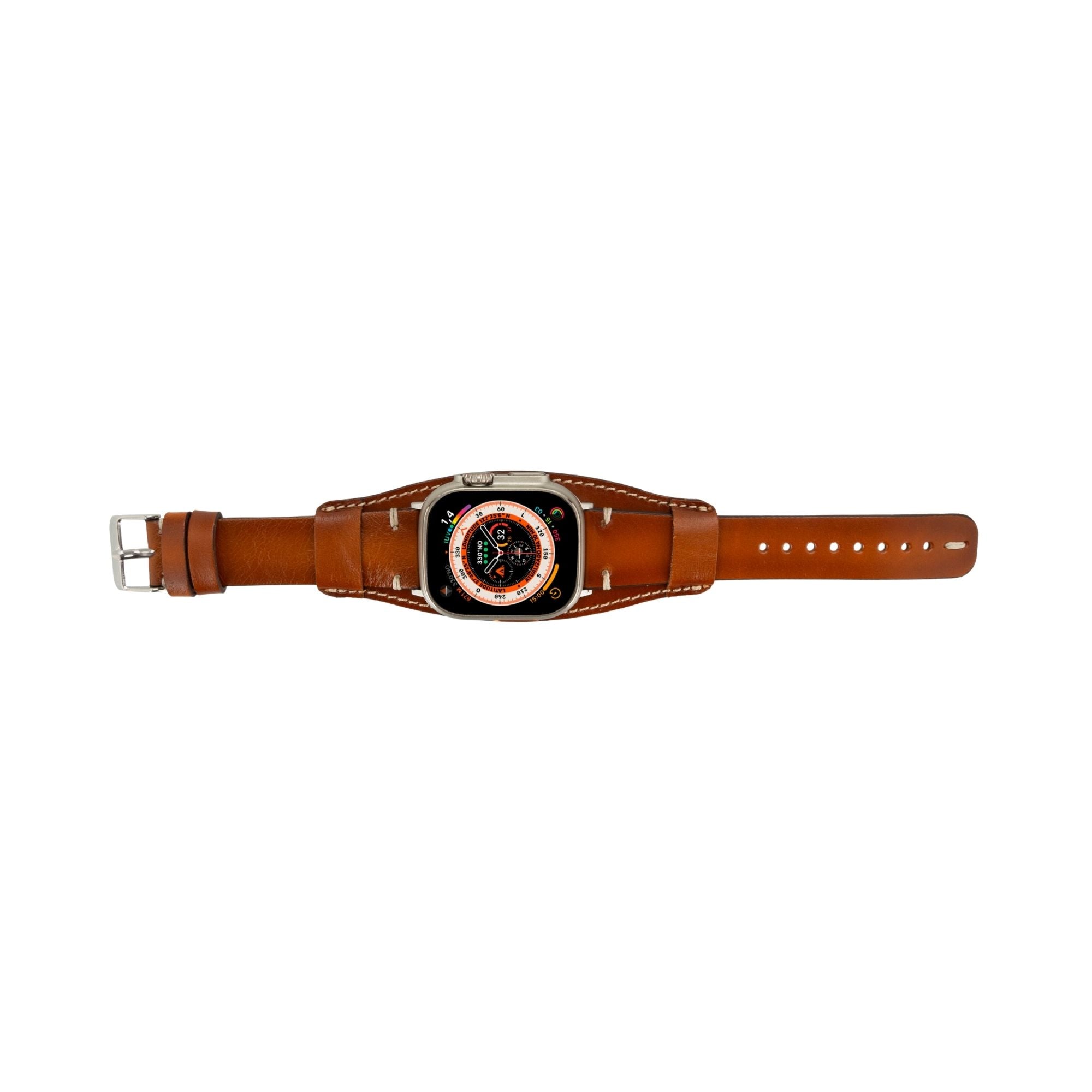 Fort Cuff Leather Bands for Apple Watch 9, Ultra 2 & SE-2