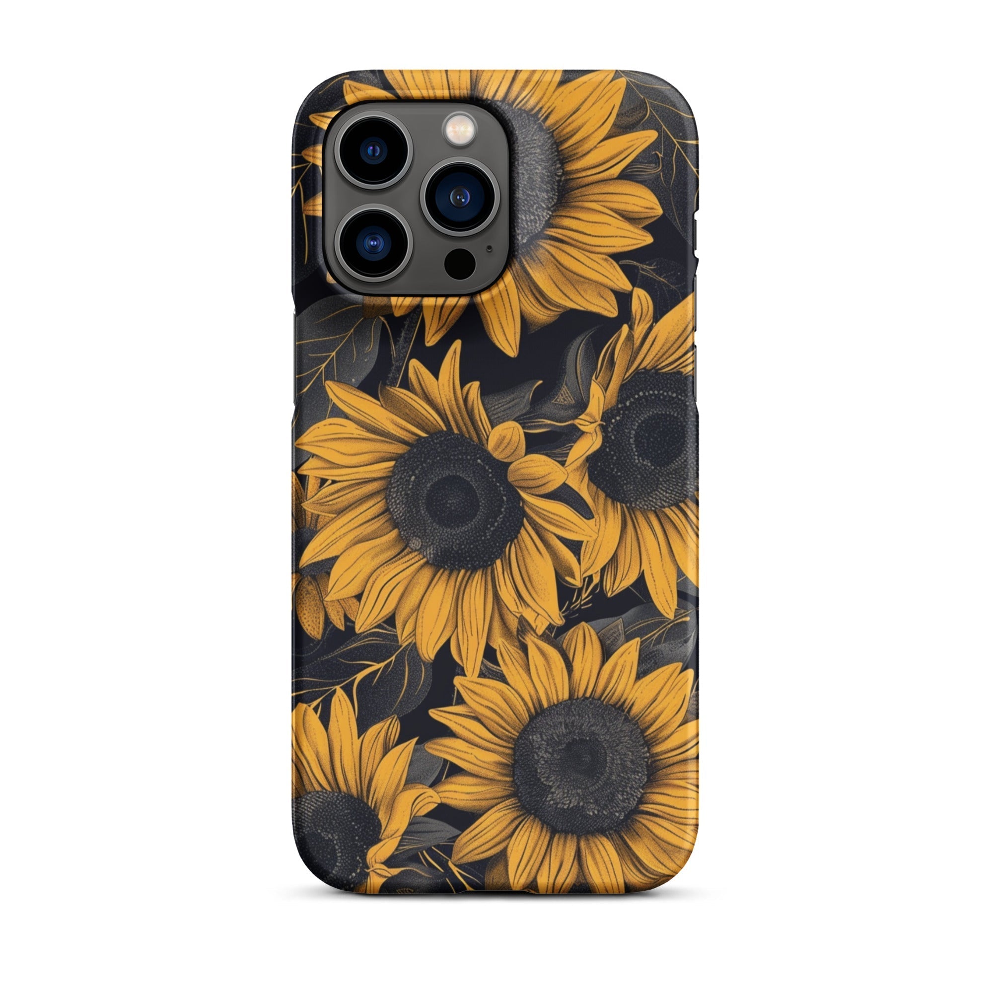 Sunflower Black Phone case for iPhone-29