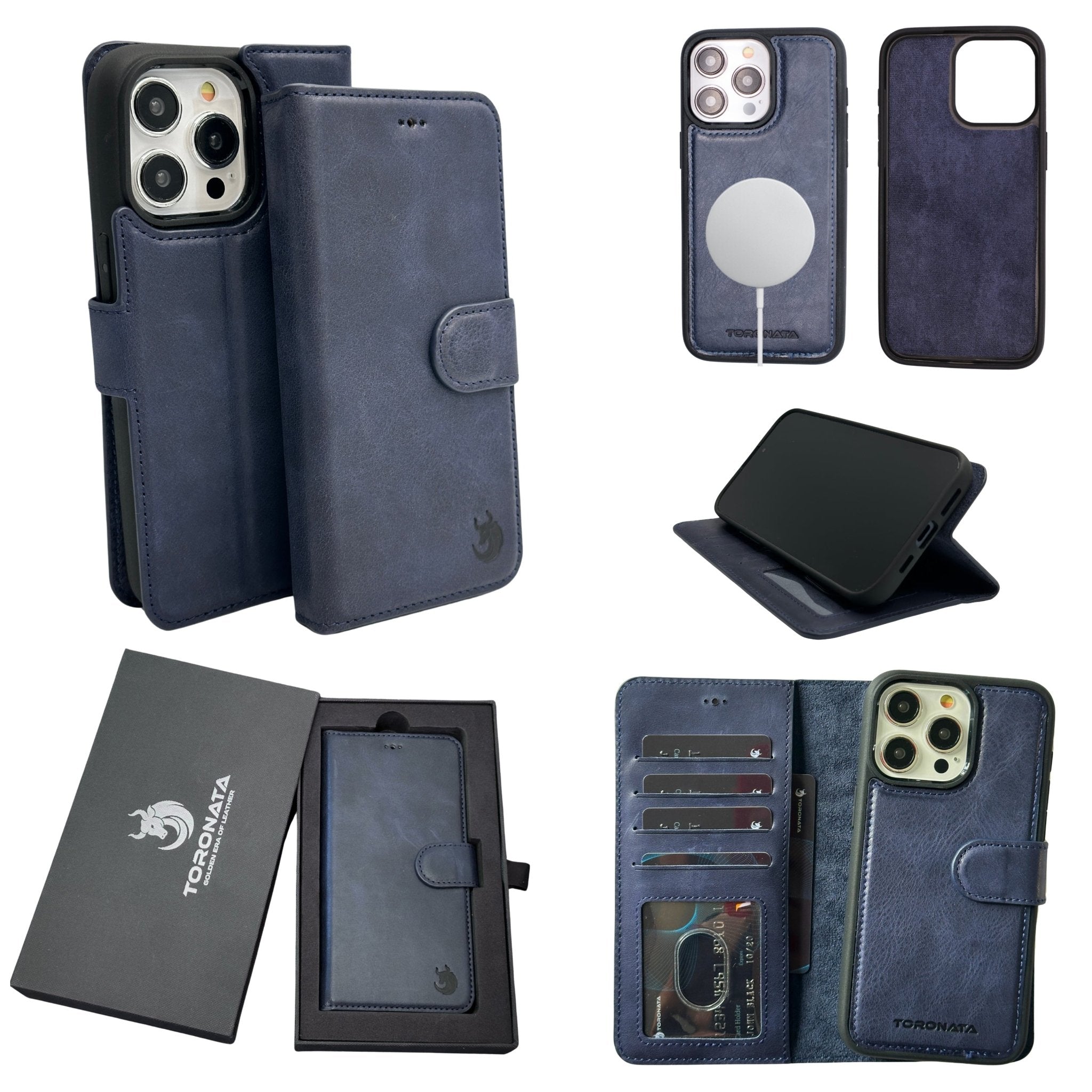 Vegas Premium Leather iPhone 15 Wallet Case with MagSafe | Detachable RFID Blocking Luxury Wallet-6