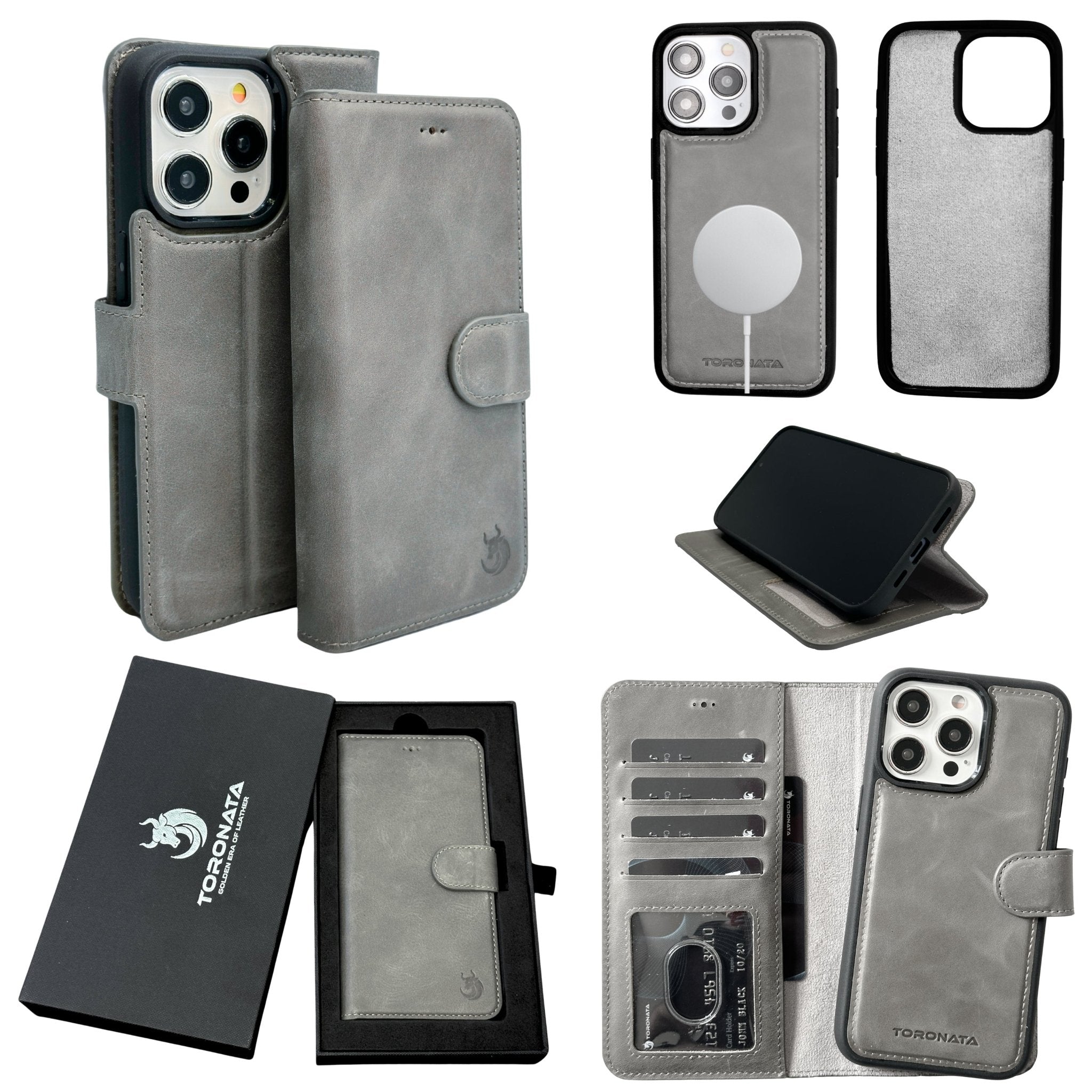 Vegas Premium Leather iPhone 15 Wallet Case with MagSafe | Detachable RFID Blocking Luxury Wallet-10